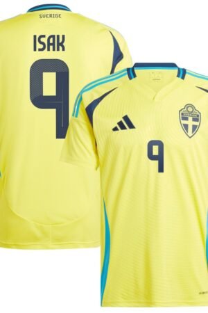 Sweden Adidas Home Shirt 2024 Isak 9