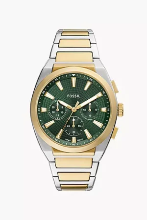 Fossil Everett Chronograph Two-Tone Stainless Steel Watch